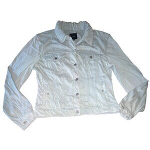 LIVERPOOL Womens‎ STRETCH Light Blue denim Trucker Jacket Coat - S Soft Boho